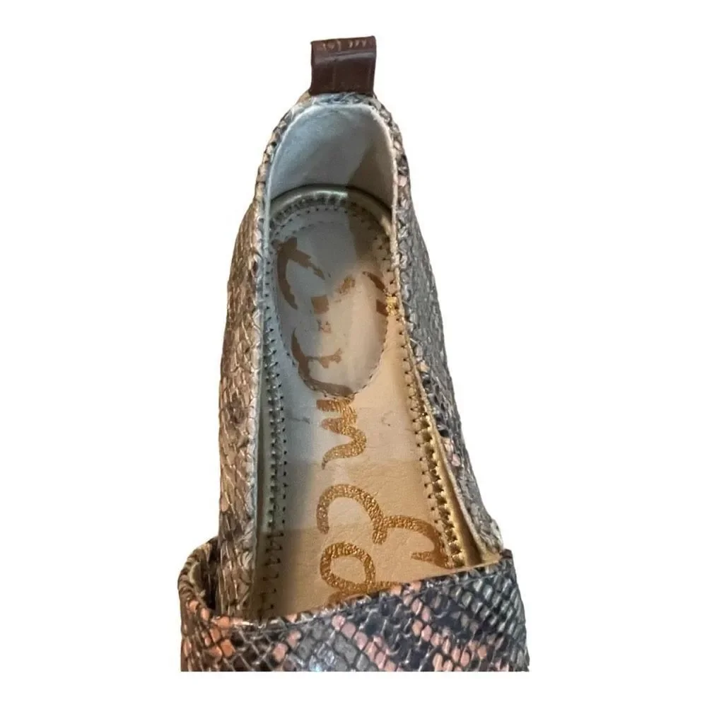 Sam Edelman Kesia Espadrille Flats Women's Snake Skin, Multi Size 6 NEW 40% off
